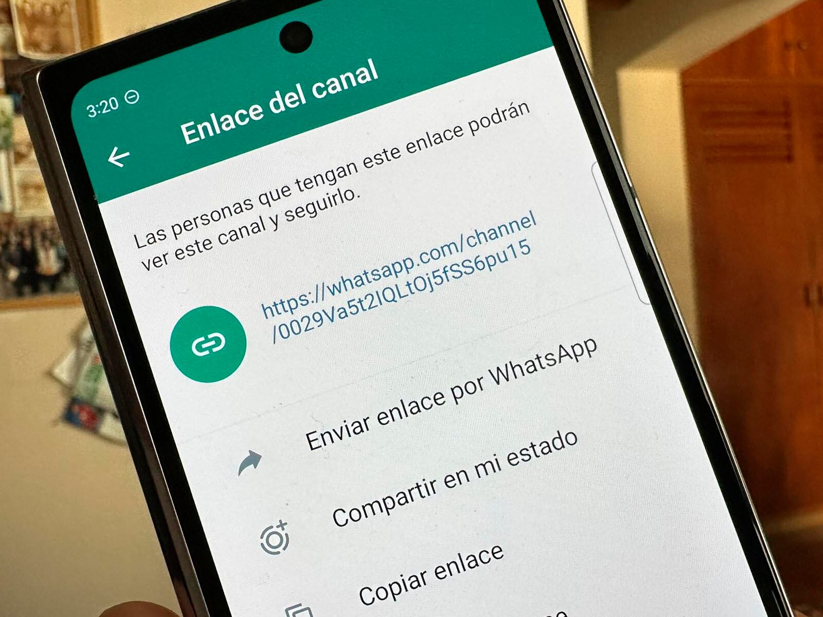 WHATSAPP | De esta manera podrás compartir el enlace de tus Canales para que tus amigos se unan. (Foto: MAG - Rommel Yupanqui)