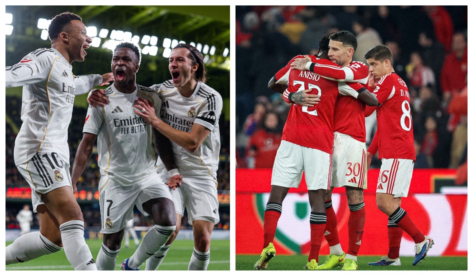 Real Madrid vs. Benfica se enfrentan por la Champions League. (Foto: Composición - Real Madrid / Benfica)