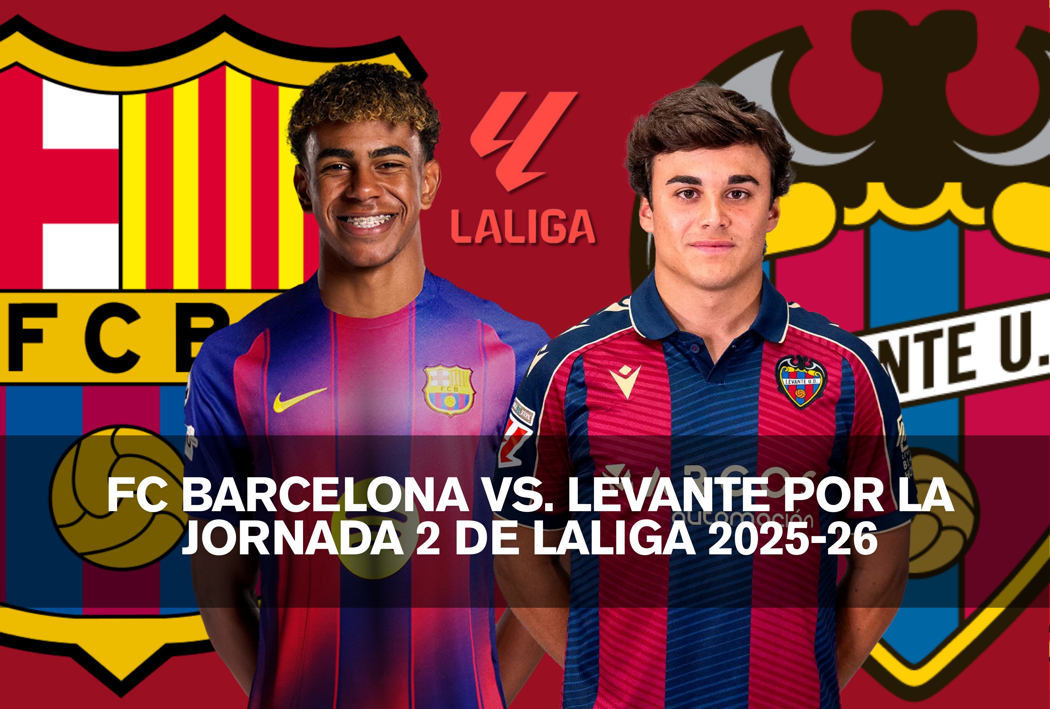 El FC Barcelona enfrenta a Levante por la Jornada 2 de LaLiga 2025-26. Conoce la fecha, hora, canales y dónde ver el partido en vivo y online para no perderte la acción. | Crédito: Composición Depor