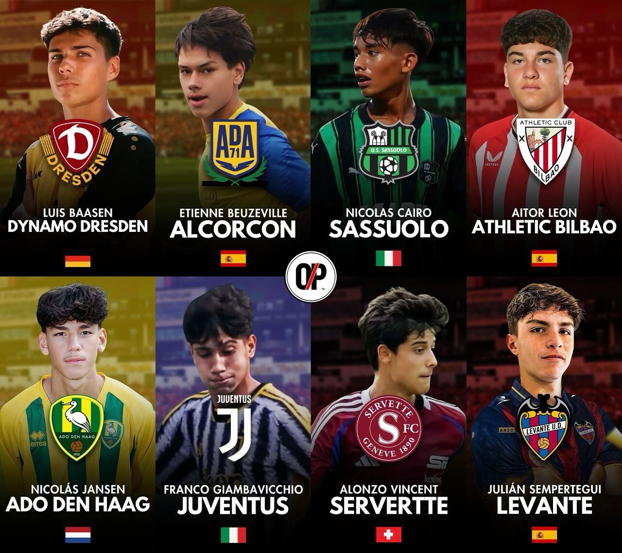 Camada de futbolistas sub-17 con raíces peruanas en Europa. (Crédito: OP)