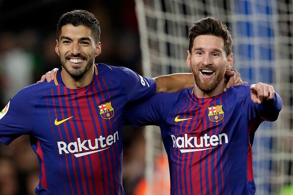 Luis Suárez y Lionel Messi fueron compañeros por años en el FC Barcelona. (Foto: Getty Images)