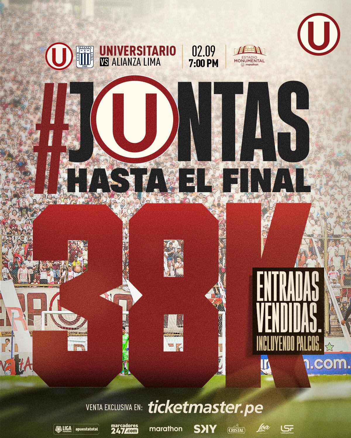 Universitario informó que se vendieron más de 38 mil entradas para la final femenina. (Foto: Universitario)