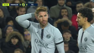 Alarma en el PSG: Ramos sufrió golpe en la cabeza y fue sustituido en PSG vs. Montpellier [VIDEO]