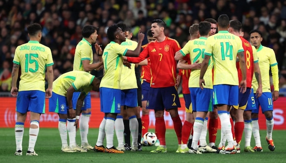 Brasil y España se enfrentaron en amistoso. (Foto: AFP)