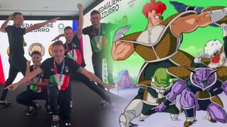 Dragon Ball: equipo italiano celebra en Tokio 2020 haciendo la pose de las Fuerzas Ginyu