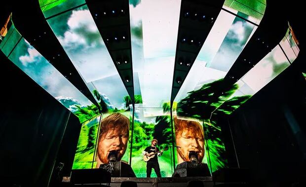 Ed Sheeran es uno de los grandes artistas que se ha presentado en el Mercedes Benz-Stadium. (Foto: Atlanta Journal Constitution)