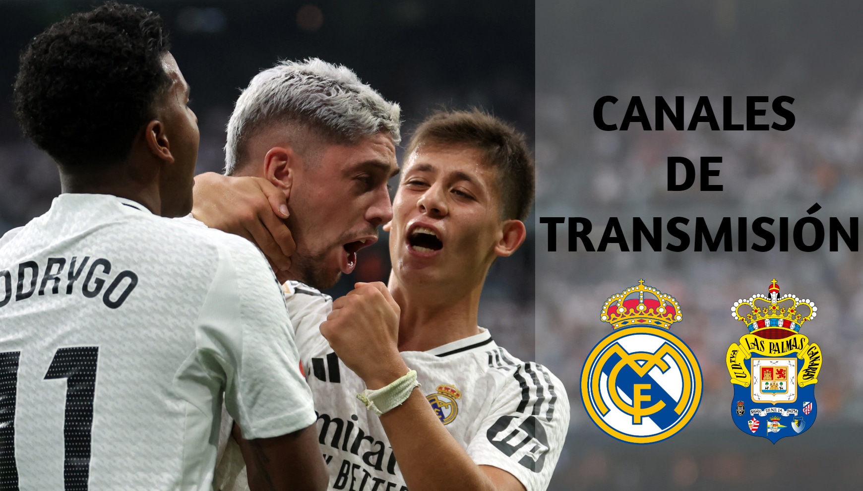 Mira aquí la guía de canales que pasan Real Madrid vs. Las Palmas con transmisión gratis por LaLiga de España 2024-25. (Foto: AFP / Composición Depor)