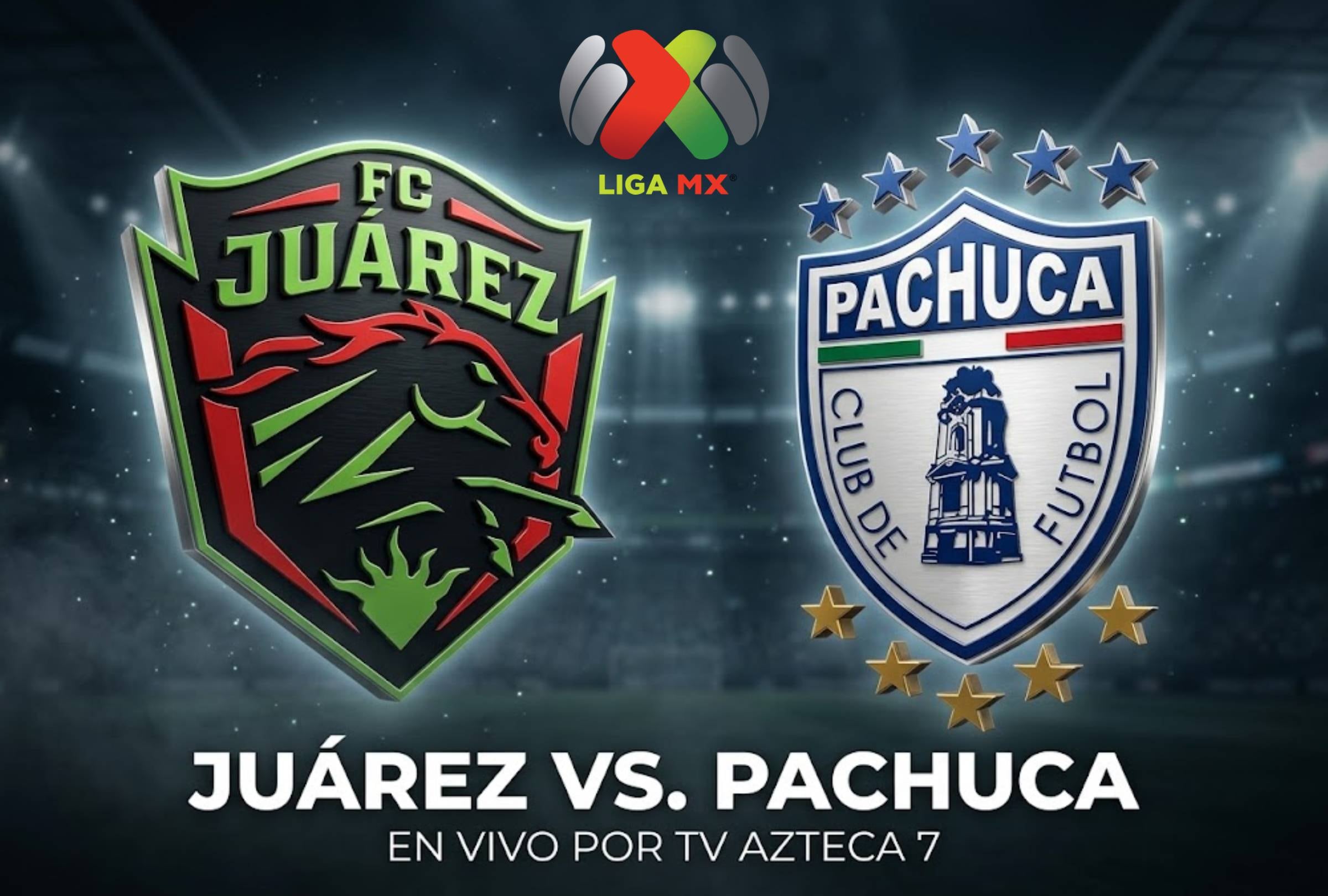 JUÁREZ, MÉXICO. TV Azteca 7 transmitirá EN VIVO el partido Juárez vs. Pachuca; juegan por la séptima jornada de la Liga MX desde el Estadio Olímpico Benito Juárez. FOTO: Imagen creada por la IA Gemini.