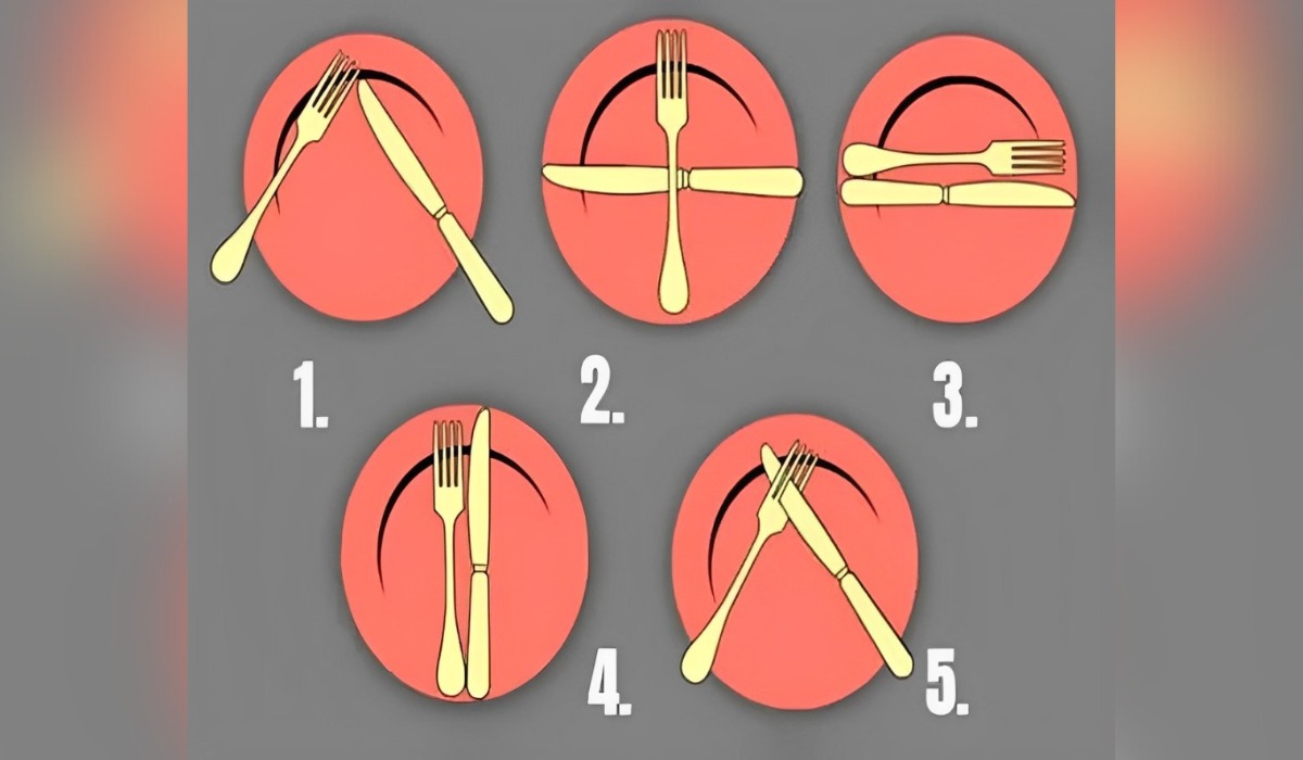 Según cómo acomodas tus cubiertos en este test visual sabrás qué tipo de persona eres (Foto: GenialGuru).