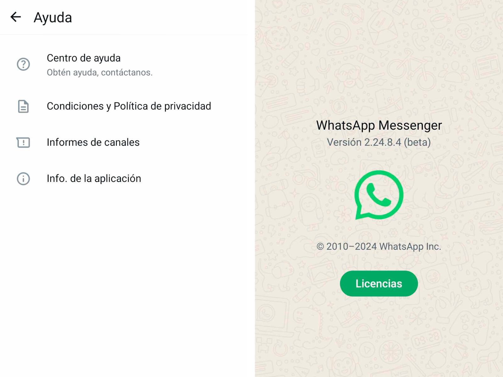 WHATSAPP | Cuando tengas la beta de WhatsApp, verifíca dentro del apartado de Ajustes. (Foto: MAG - Rommel Yupanqui)