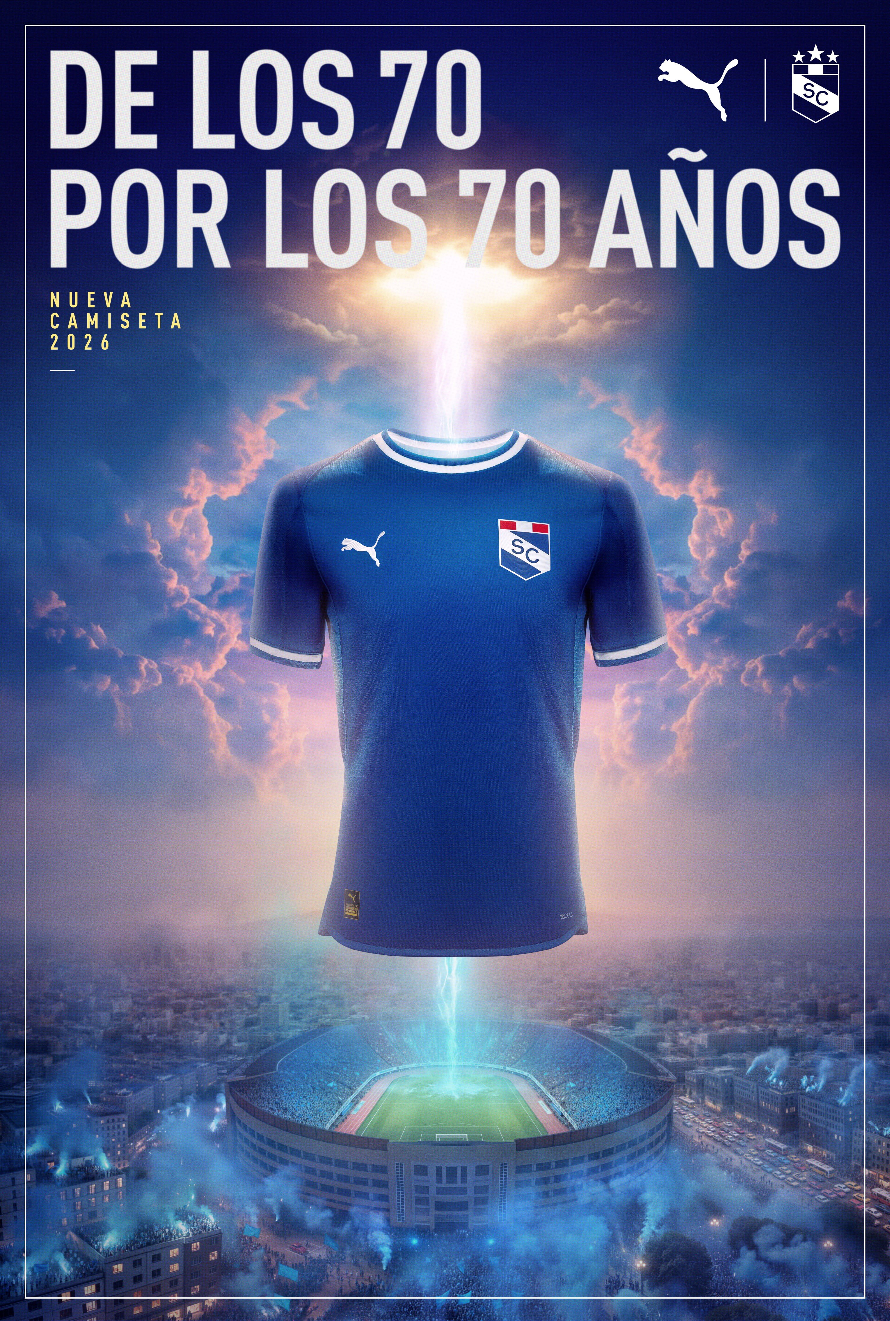 PUMA lanza nueva camiseta que celebra los 70 años de historia de Sporting Cristal