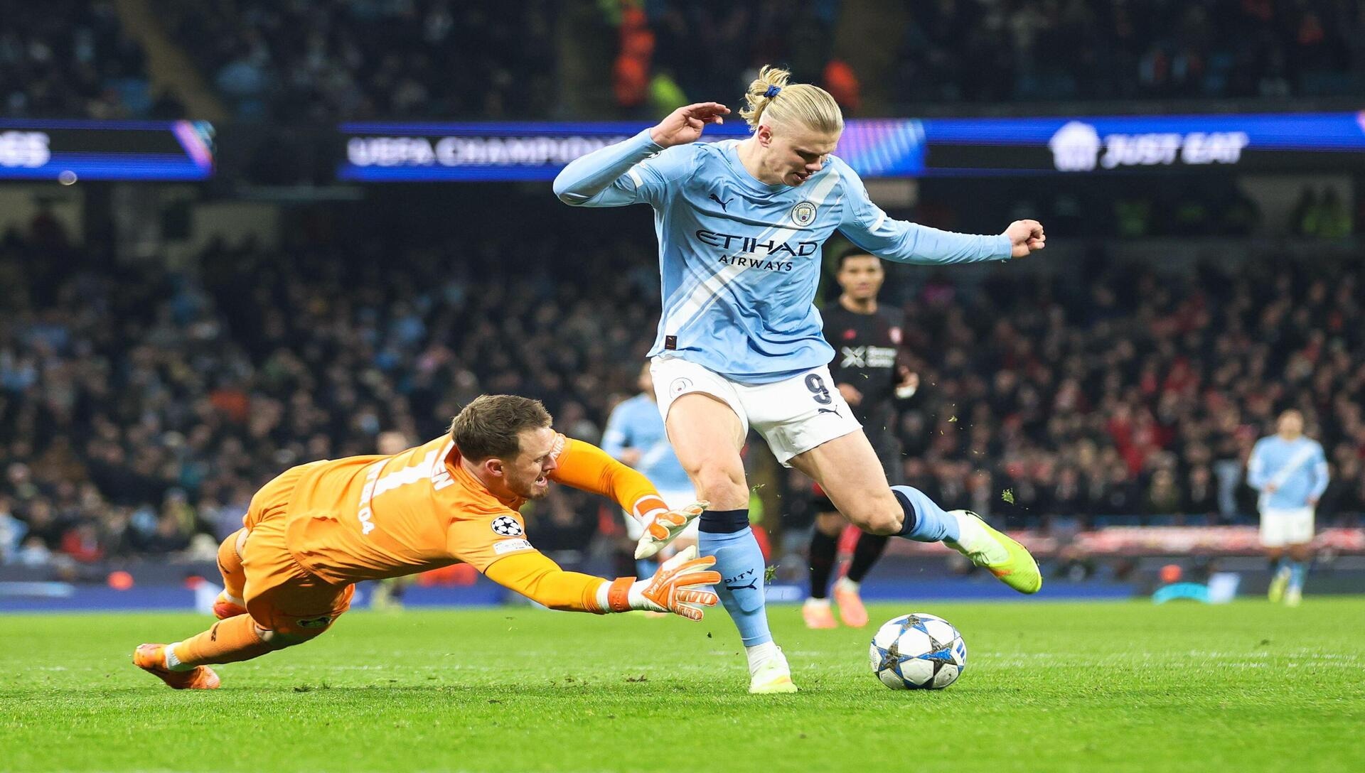Haaland quiere mostrar su olfato goleador en el duelo Crystal Palace vs Manchester City (Crédito: Alamy Stock Photo).