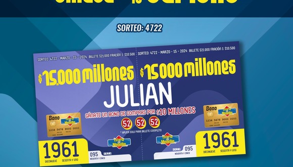 Lotería de Medellín del viernes 15 de marzo 2024: conoce los resultados de este sorteo (Foto: @LoteriaMedellin)