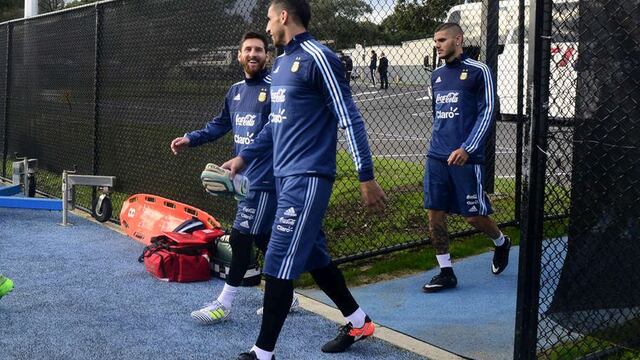 Juntos pero no revueltos: Messi e Icardi entrenaron por primera vez bajo las órdenes de Sampaoli