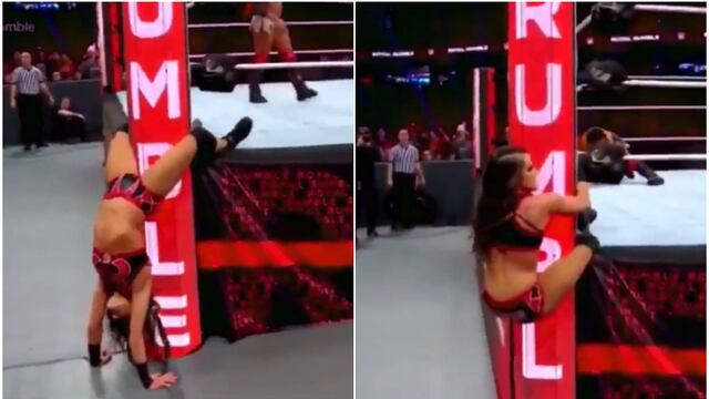 ¡Asombroso! Luchadora de WWE se salvó de ser eliminada con acrobática maniobra en Royal Rumble 2019 [VIDEO]