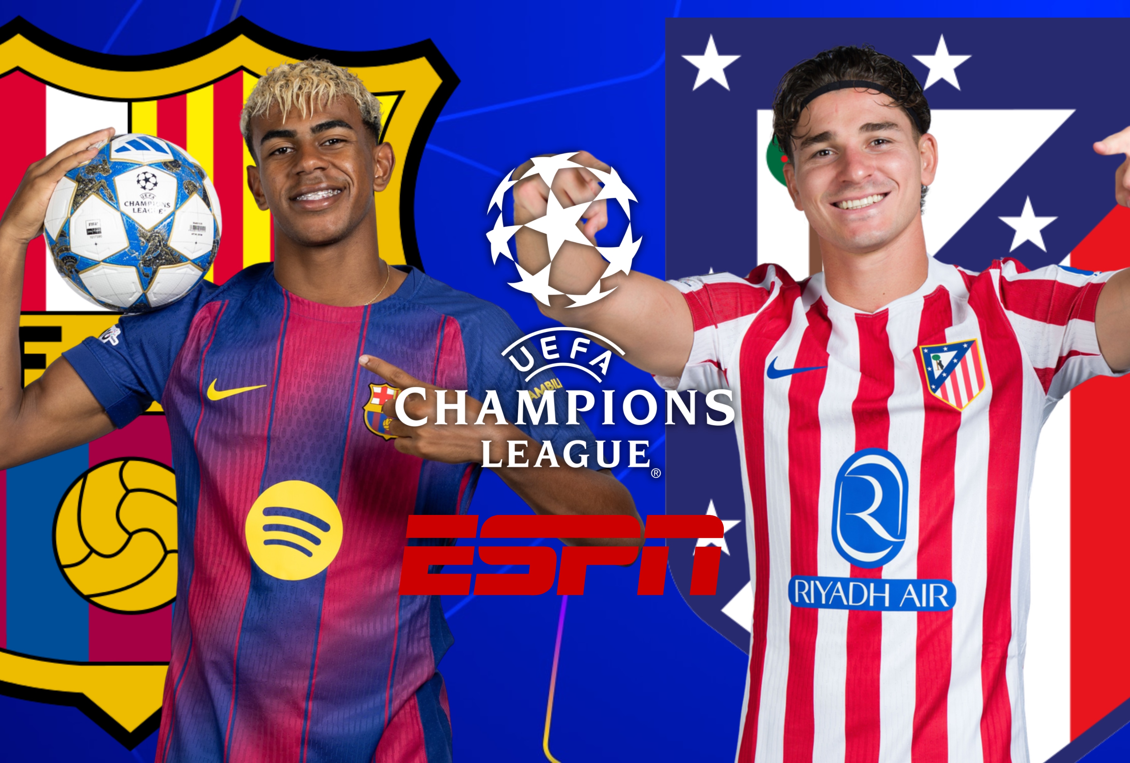 ¡La Champions está aquí! Mira el FC Barcelona vs. Atlético Madrid por ESPN y Disney Plus Online. Te decimos dónde ver el partido por Fútbol TV hoy mismo. ¡No dejes que te lo cuenten, vive la emoción en vivo y al instante! | Crédito: uefa.com / Composición Depor