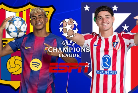 ESPN transmitió el partido FC Barcelona 0-2 Atlético Madrid por la ida de cuartos de final de la Champions League (08/04/2026)
