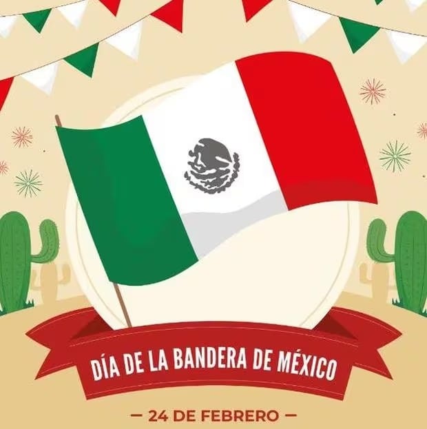 Imágenes por el día de la Bandera mexicana que se realizará este sábado 24 de febrero. (Foto: Internet).