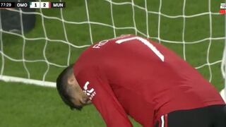 Cristiano Ronaldo y su clara oportunidad de gol en Manchester United vs. Omonia [VIDEO]