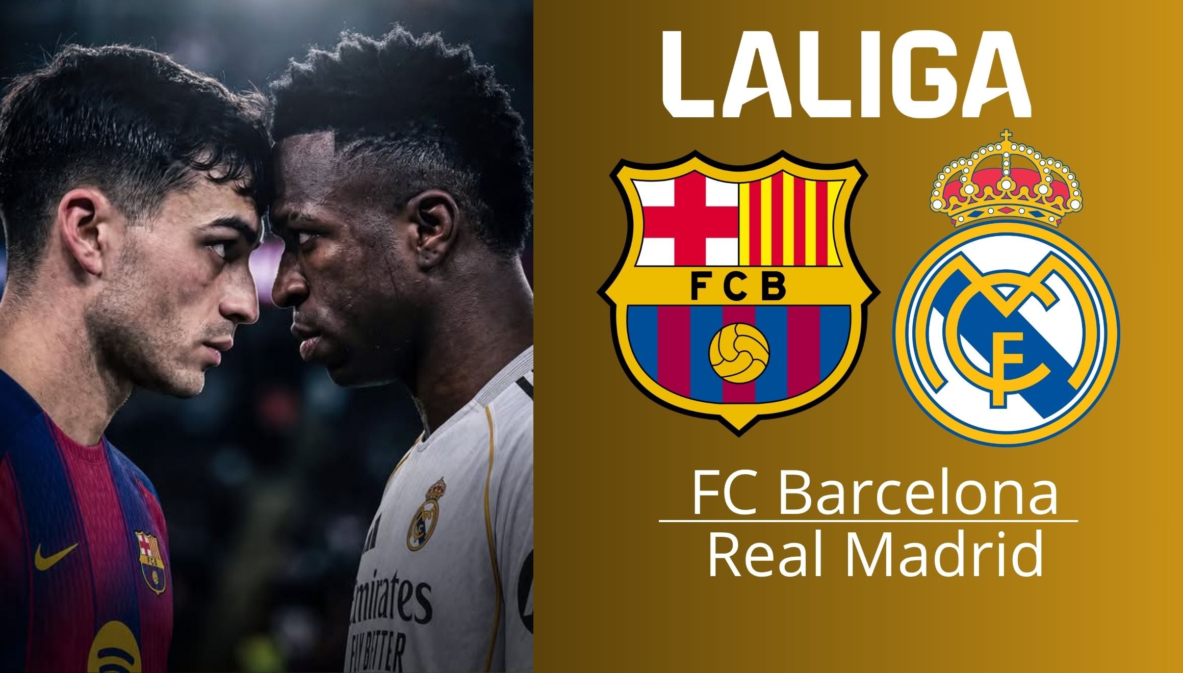 Conoce los horarios y qué canales de TV ver el clásico FC Barcelona vs. Real Madrid EN VIVO este domingo 10 de mayo por la jornada 35 de LaLiga EA Sports. (Foto: Composición Gestión Mix)