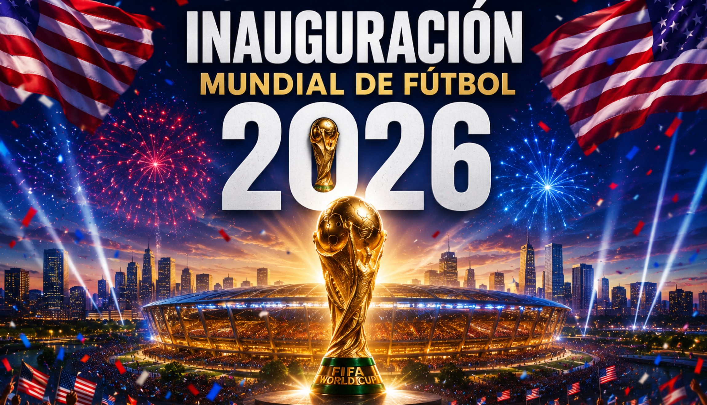 Consulta cuáles son los canales de transmisión para ver la Inauguración de la Copa Mundial 2026 desde Estados Unidos, este viernes 12 de junio. (Foto: Imagen creada por Depor utilizando la IA de Chat GPT)