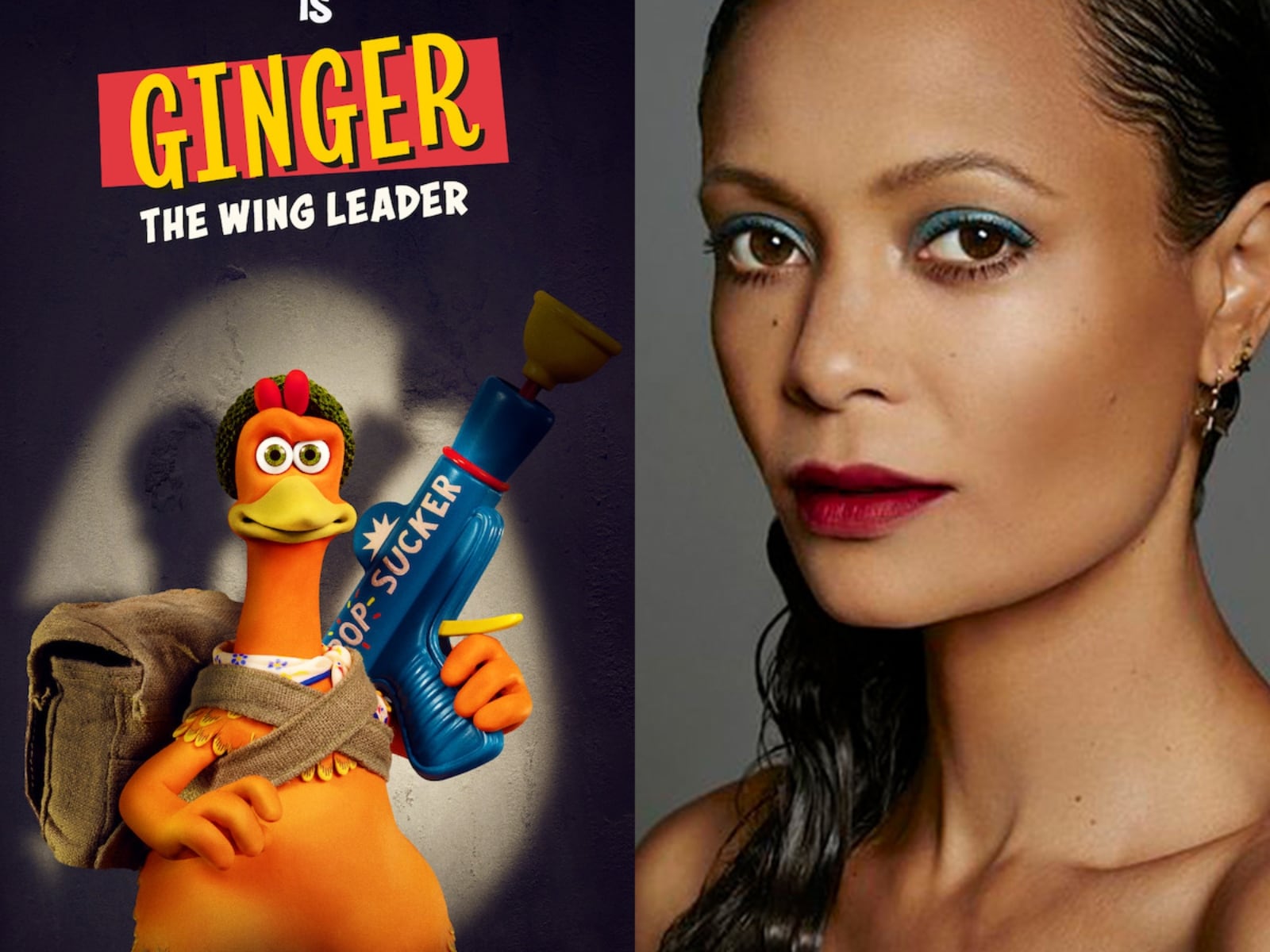 Thandiwe Newton como Ginger en “Pollitos en fuga: El origen de los nuggets” (Foto: Netflix)