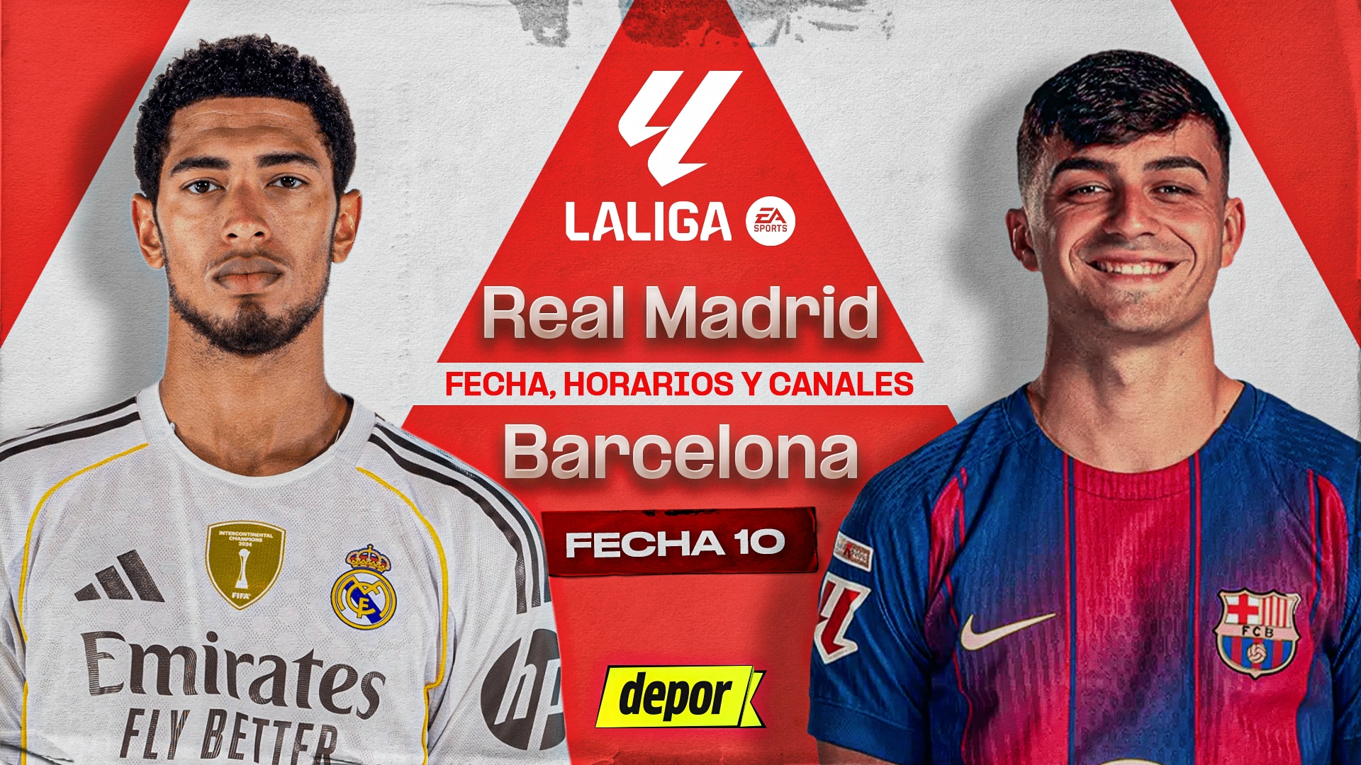 Real Madrid vs. Barcelona se enfrentan por LaLiga. (Diseño: Christian Marlow / Depor)