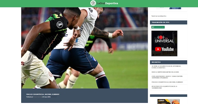 La reacción de la prensa uruguaya al empate entre Universitario vs. Nacional por la Copa Libertadores 2026. (Imagen: Captura)
