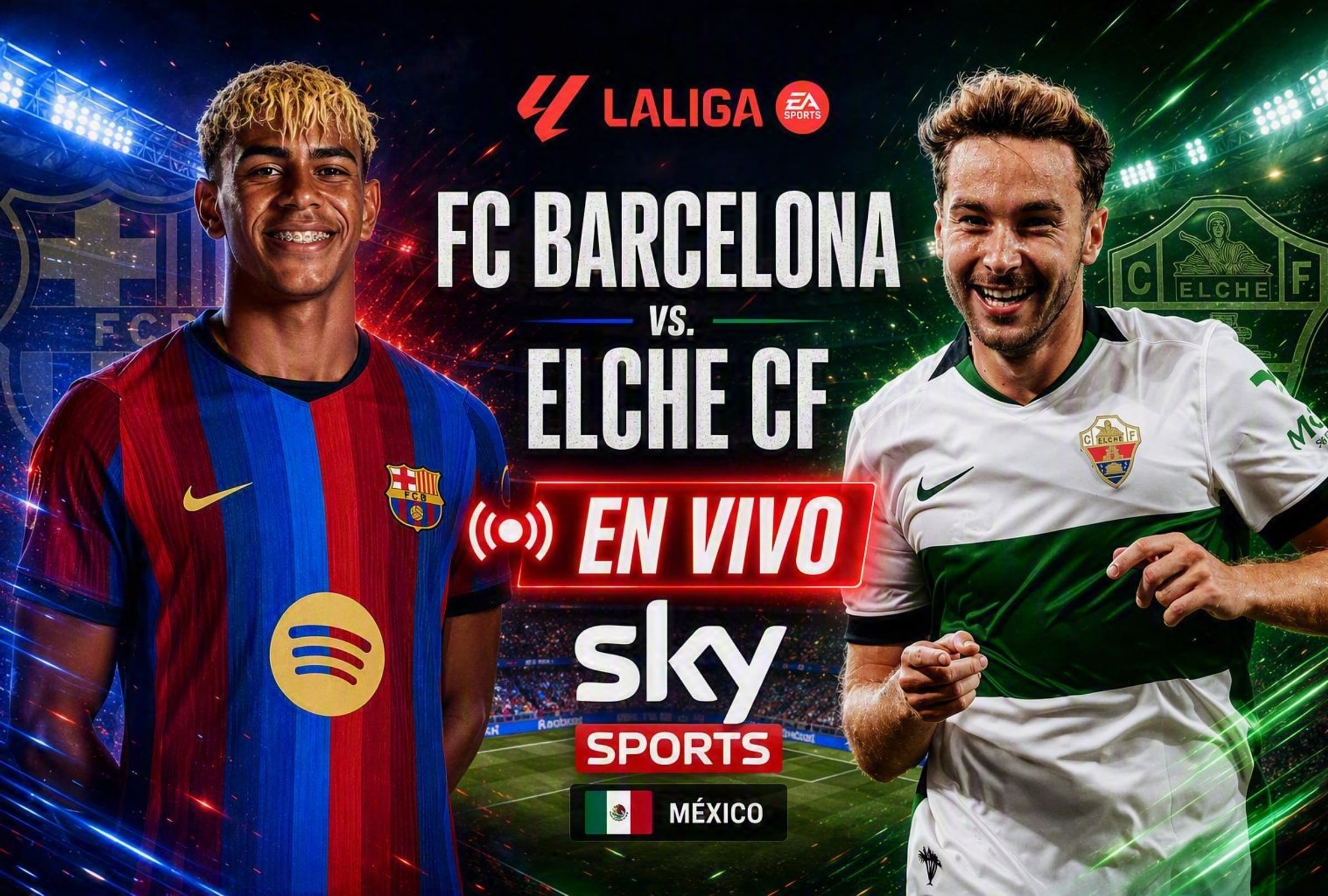 SKY Sports EN VIVO — ver FC Barcelona vs. Elche CF por SKY Plus Online en México
