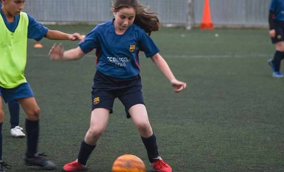 Valerie Gherson durante sus inicios. (Barca Academy Perú)