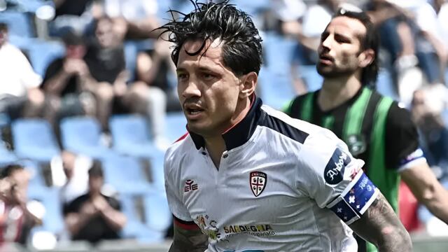 ¡Gol de Lapadula! Gianluca anotó el 2-0 sobre Sassuolo y salvó a Cagliari del descenso
