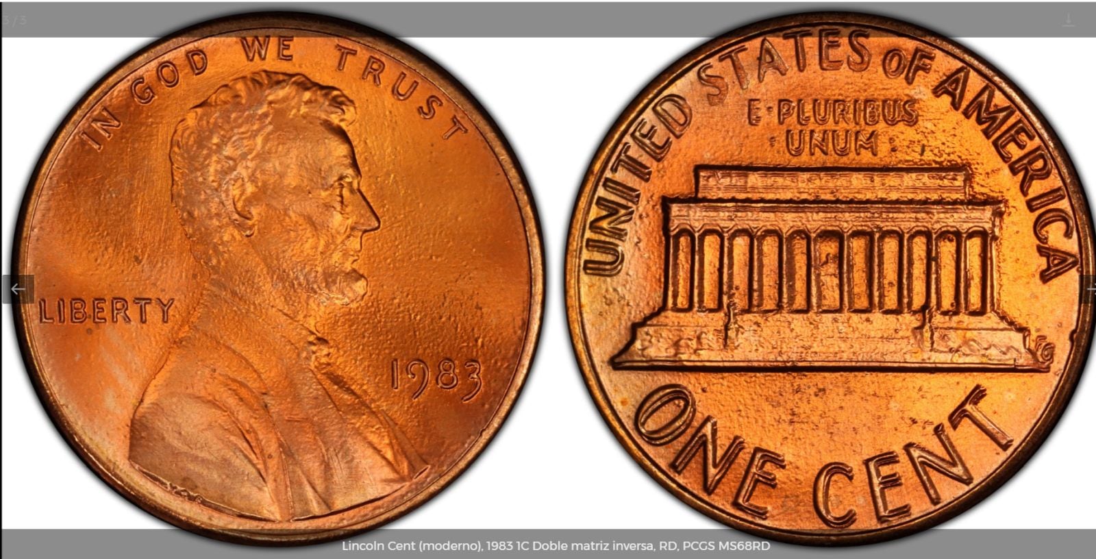 El centavo de Lincoln fue vendido por miles de dólares en 2017 (Foto: Professional Coin Grading Service)