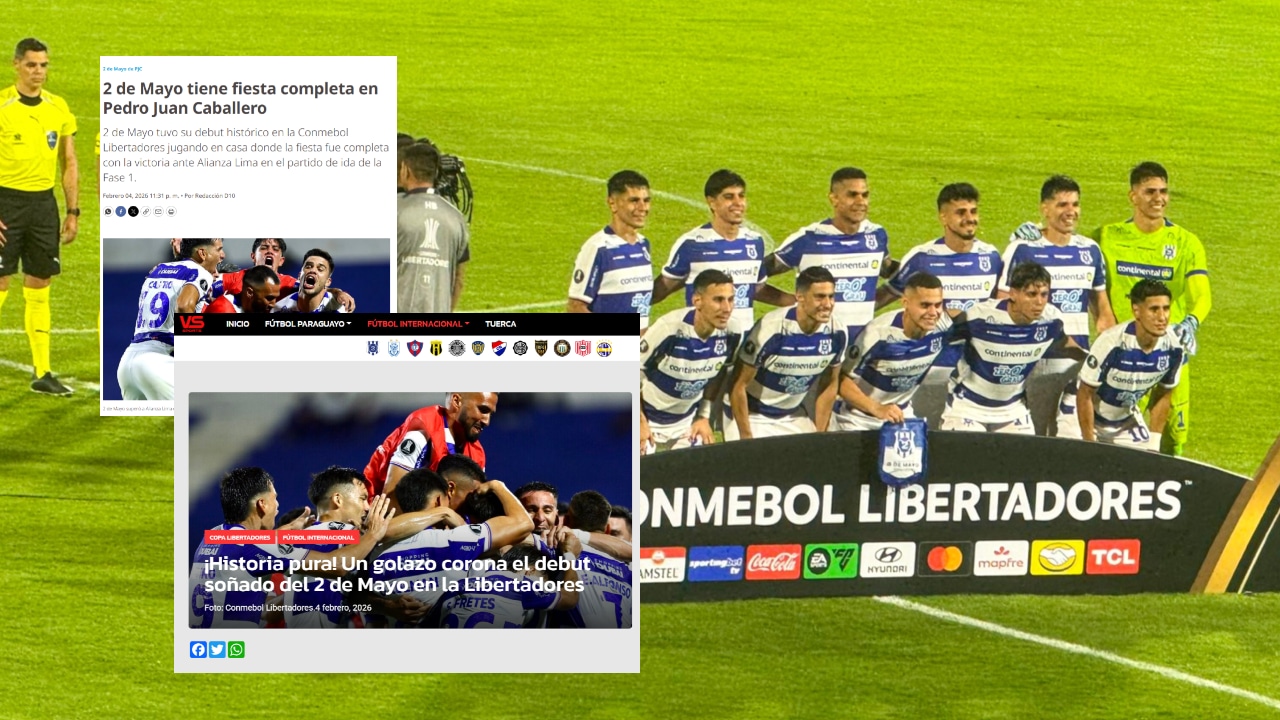Prensa paraguaya reacciona al triunfo de 2 de Mayo en Copa Libertadores. (Foto: Composición Depor)