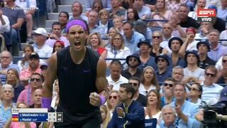 ¡Está como una fiera! Rafael Nadal se llevó el segundo set en la final del US Open 2019 [VIDEO]