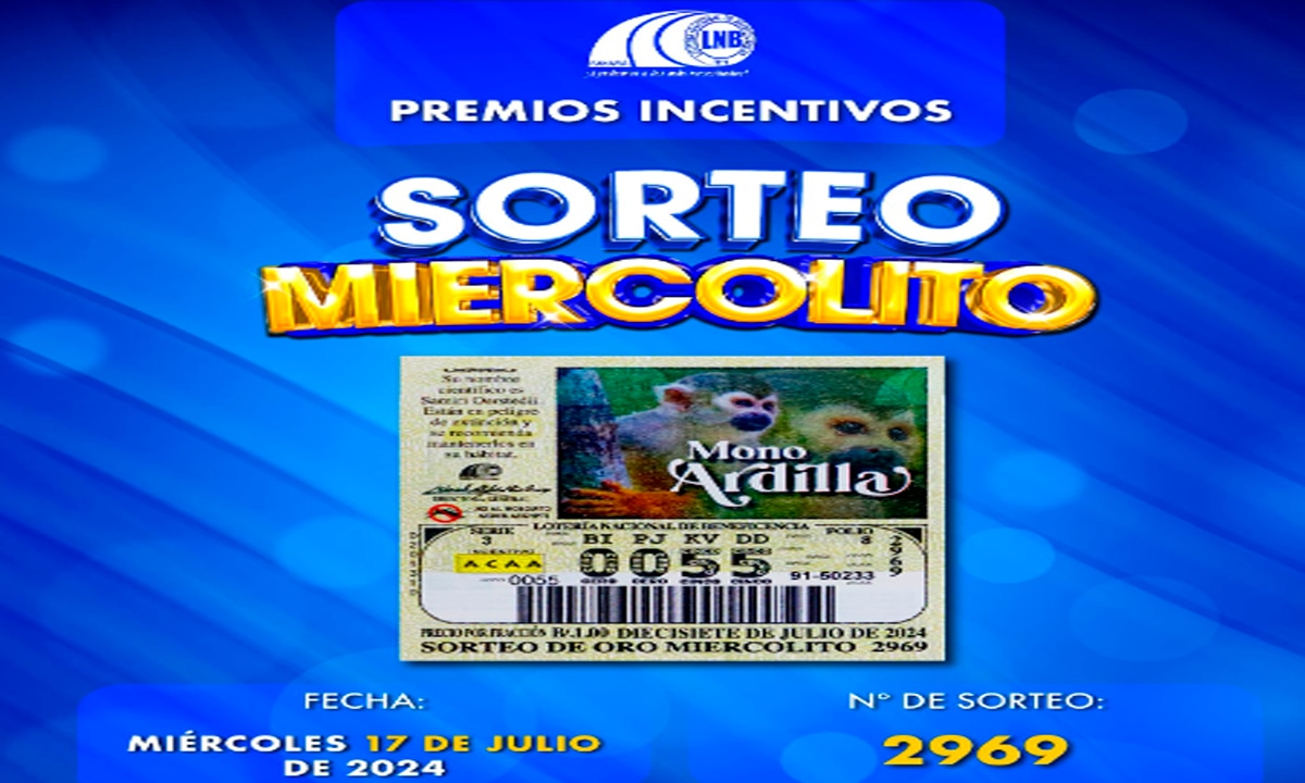 Lotería Nacional de Panamá del miércoles 17 de julio. (Foto: Lotenal)