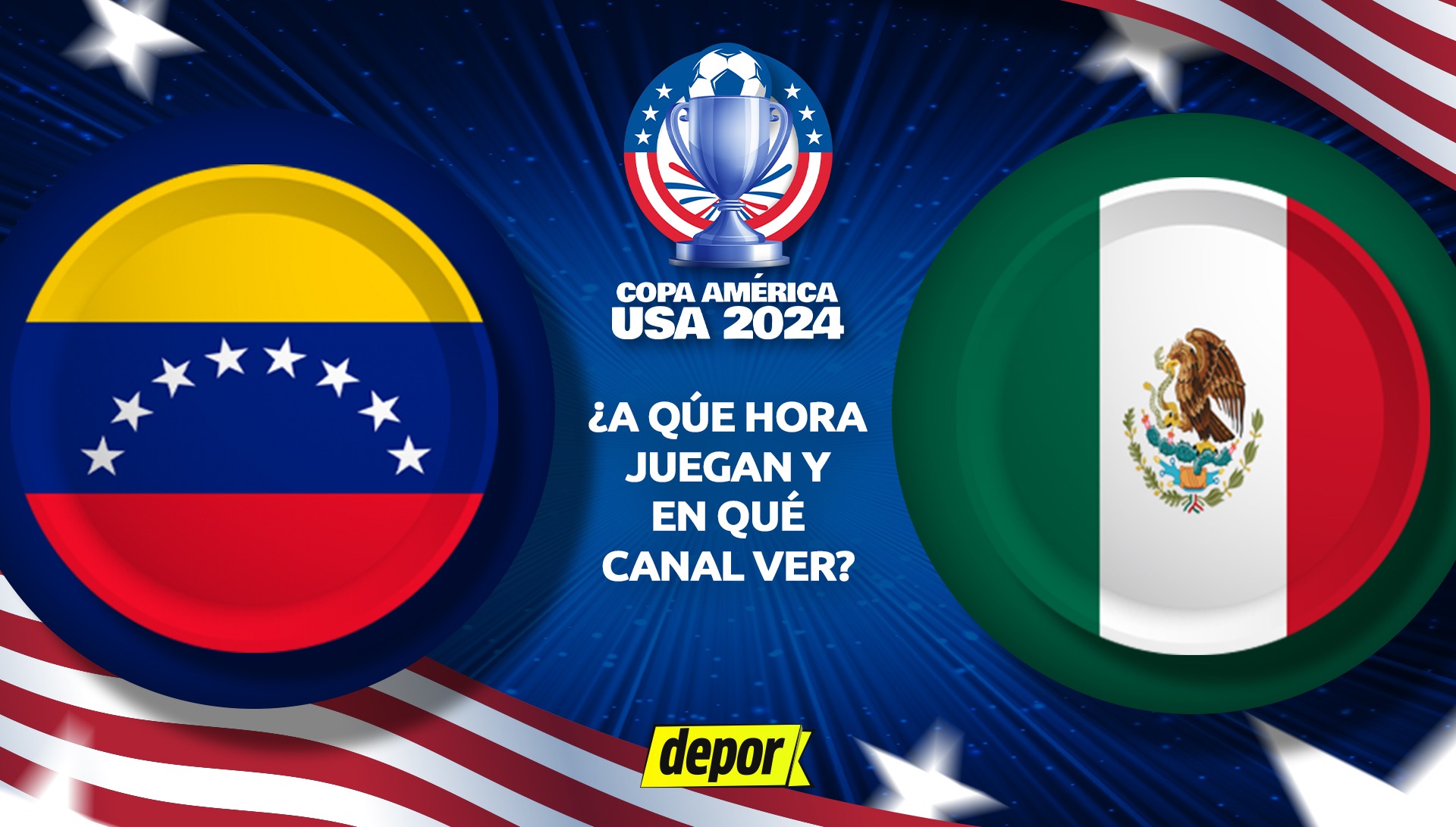 Venezuela vs México chocan por la Copa América 2024. (Foto: Depor)