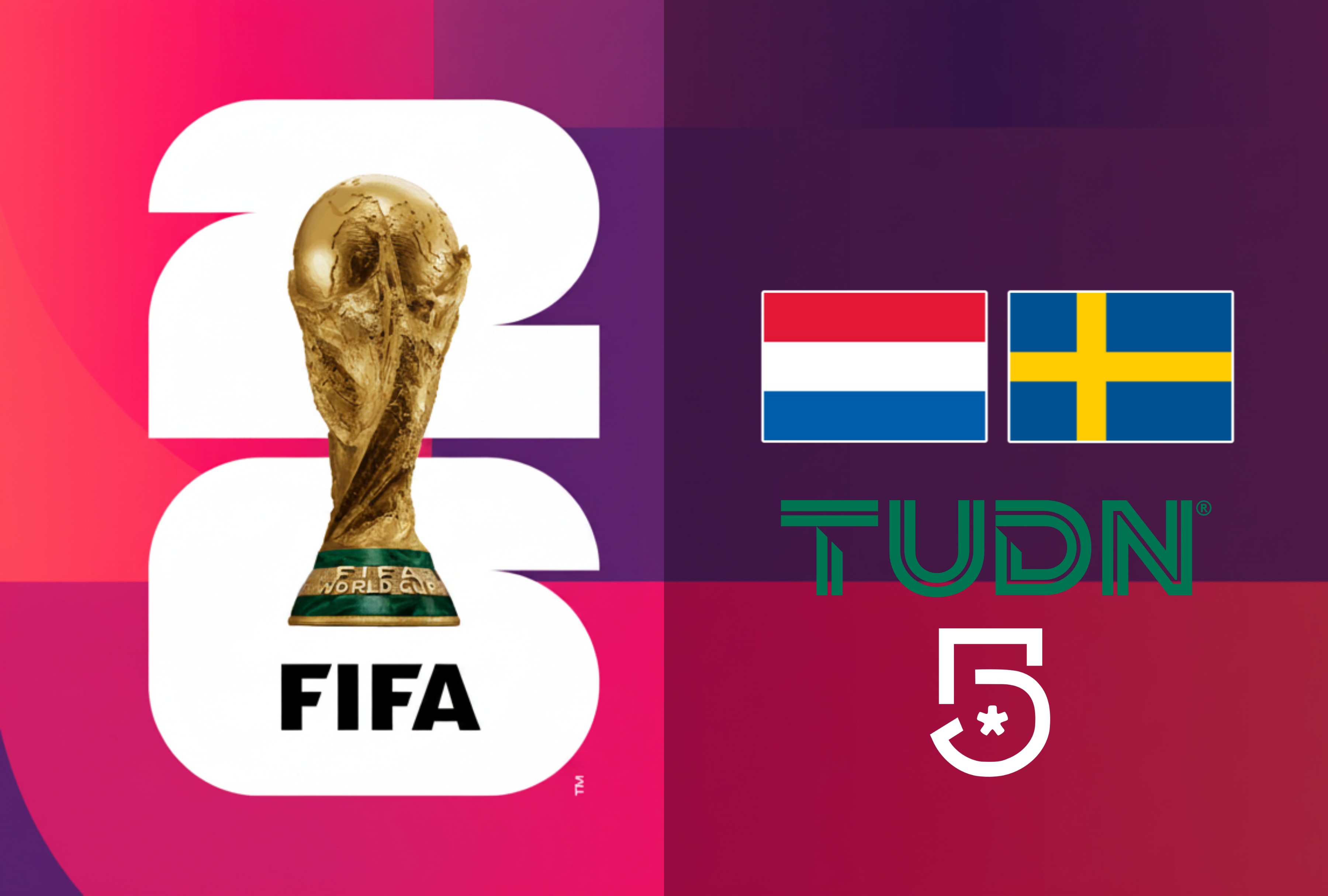 Sintonice TUDN y Canal 5 en vivo gratis para saber dónde ver el partido Países Bajos vs. Suecia en directo. Cobertura de la Copa Mundial 2026 disponible a través de televisión abierta de libre acceso y fútbol online. | Crédito: fifa.com / Composición Depor