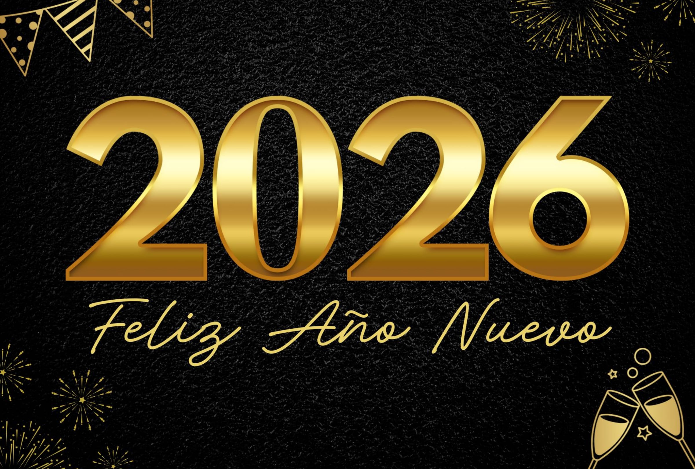 Las mejores tarjetas para enviar por Año Nuevo al recibir el 2026. (Imagen: Internet)