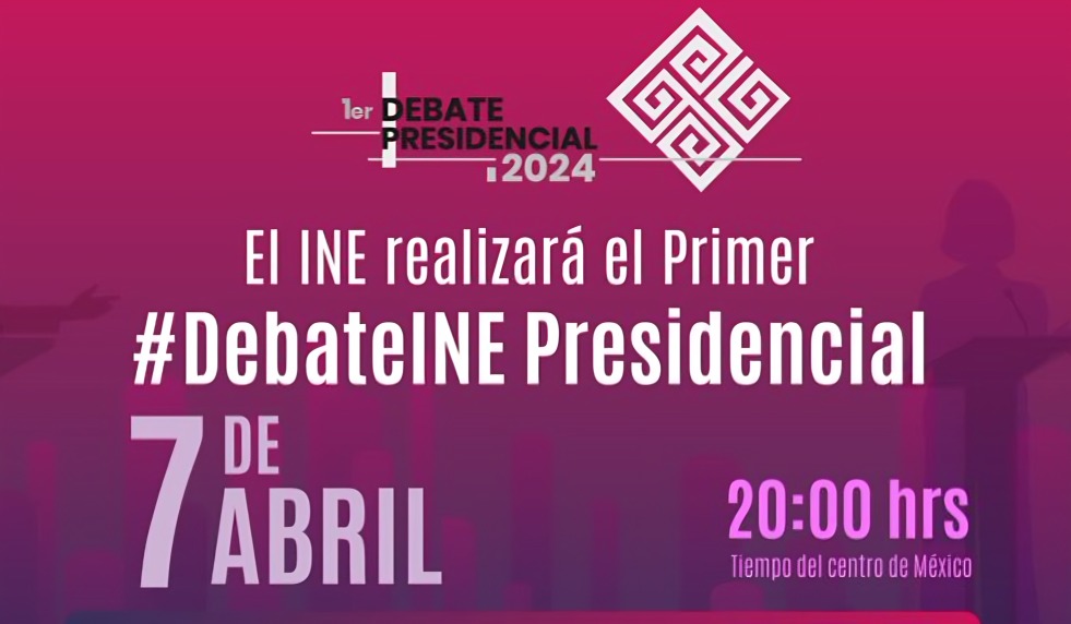 Conoce todos los detalles sobre el debate presidencial (Foto: @INEMexico)