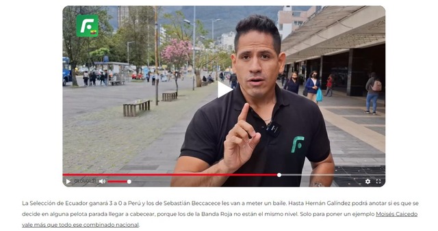 Algunos medios de Ecuador estiman que su selección no tendrá problemas para vencer a Perú.