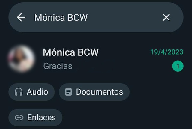 El siguiente paso es escribir el nombre exacto del contacto o grupo que deseas leer los mensajes sin dejar la doble marca azul. También puedes reproducir audios, notas de voz y abrir documentos. (Foto: Depor)