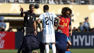 ¡Se quedó con diez! Enzo Fernández fue expulsado en el cierre de la final ante España