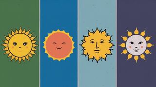 Descubre si eres una persona pasiva con tan solo elegir un sol en la ilustración