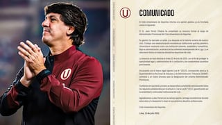 Universitario de Deportes anuncia la renuncia de Jean Ferrari como administrador provisional