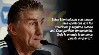 Perú ante Argentina: las frases de Edgardo Bauza en la previa del partido