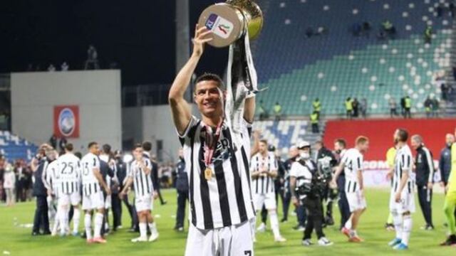 La emoción de Cristiano Ronaldo tras conquistar la Copa Italia con Juventus 