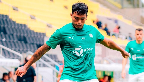 Kluiverth Aguilar anotó su primer gol en el Lommel SK. (Foto: DSports)