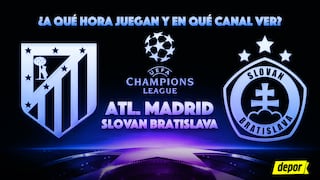 Atlético Madrid vs. Slovan Bratislava: en qué canal ver la Champions League