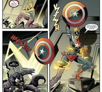 Capitana Marvel se convierte en Capitán América en esta edición especial de los cómics. (Foto: Marvel Comics)