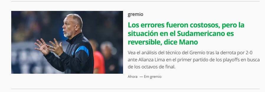 Prensa brasileña reacción a victoria de Alianza Lima vs. Gremio. (Captura: O'Globo)